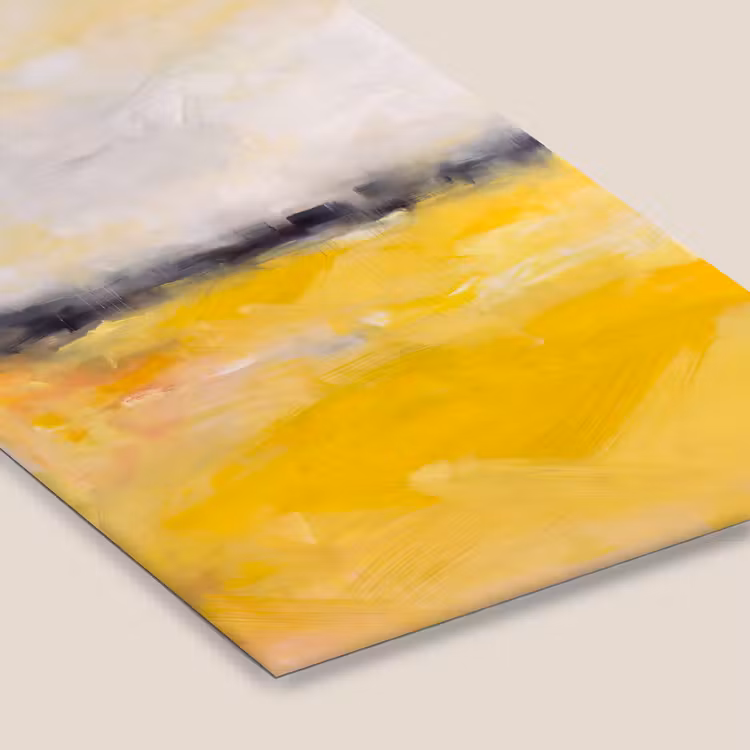 Abstract - Landschap - Modern - Geel fotolijst zwart zonder passe partout klein -zsfeer6