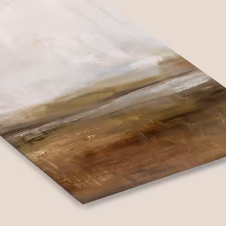 Abstract - Landschap - Natuur - Beige - Bruin fotolijst zwart zonder passe partout klein -zsfeer6