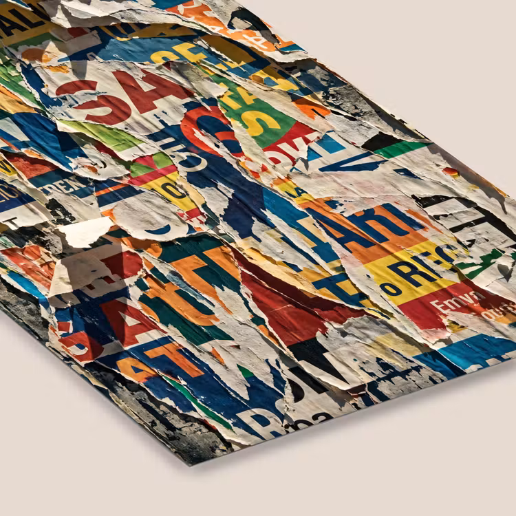 Abstract - Gelaagd papier - Urban - Modern - Kleurrijk fotolijst zwart zonder passe partout klein -zsfeer6
