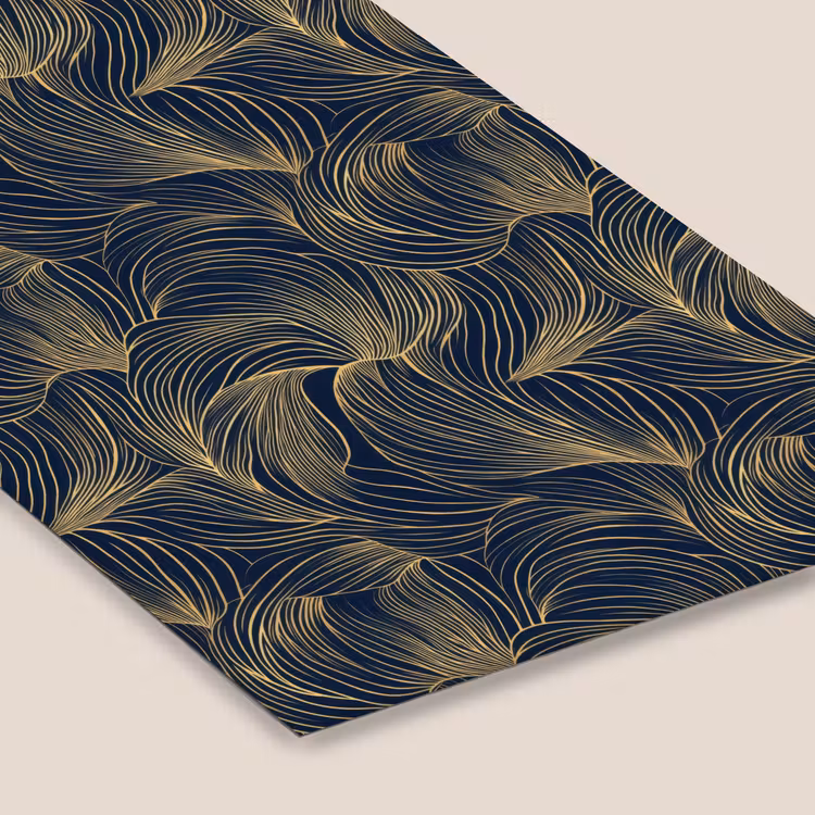 Abstract - Lijnen - Blauw - Goud fotolijst zwart zonder passe partout klein 224 -zsfeer6