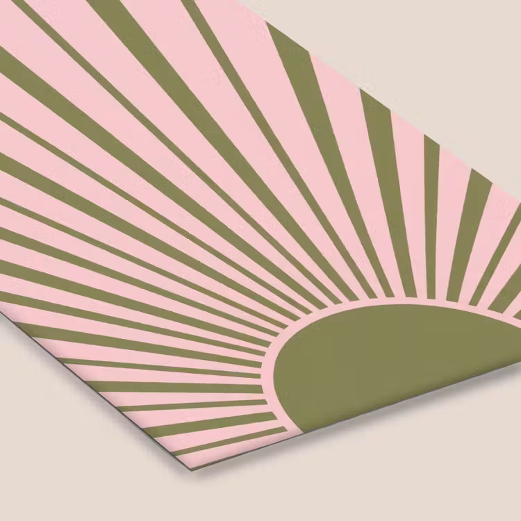 Abstract - Stralen - Grafisch - Roze - Groen fotolijst zwart zonder passe partout klein -zsfeer6