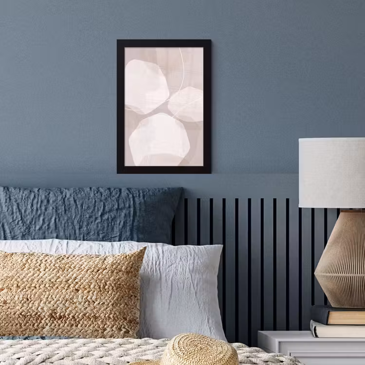Framed Prints - Abstract - Shapes - Beige - Abstract - Vormen - Beige fotolijst zwart zonder passe partout klein