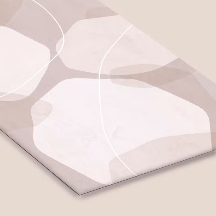 Framed Prints - Abstract - Shapes - Beige - Abstract - Vormen - Beige fotolijst zwart zonder passe partout klein