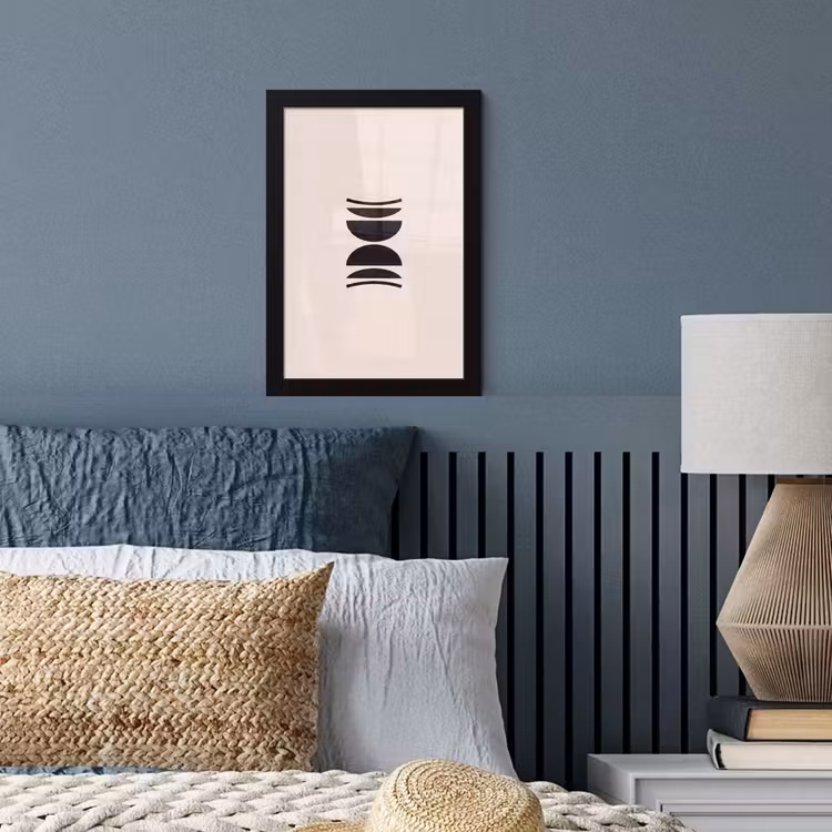 Framed Prints - Abstract - Shapes - Black - Abstract - Vormen - Zwart fotolijst zwart zonder passe partout klein