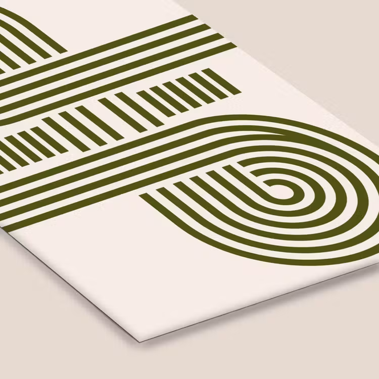 Abstract - Vormen - Modern - Groen fotolijst zwart zonder passe partout klein -zsfeer6