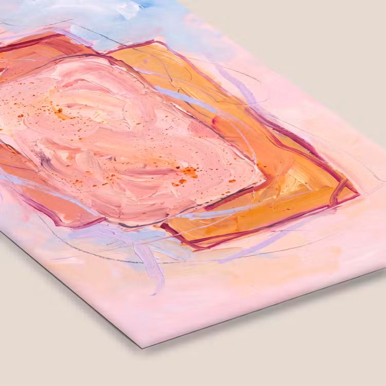 Abstract - Vormen - Modern - Roze fotolijst zwart zonder passe partout klein -zsfeer6