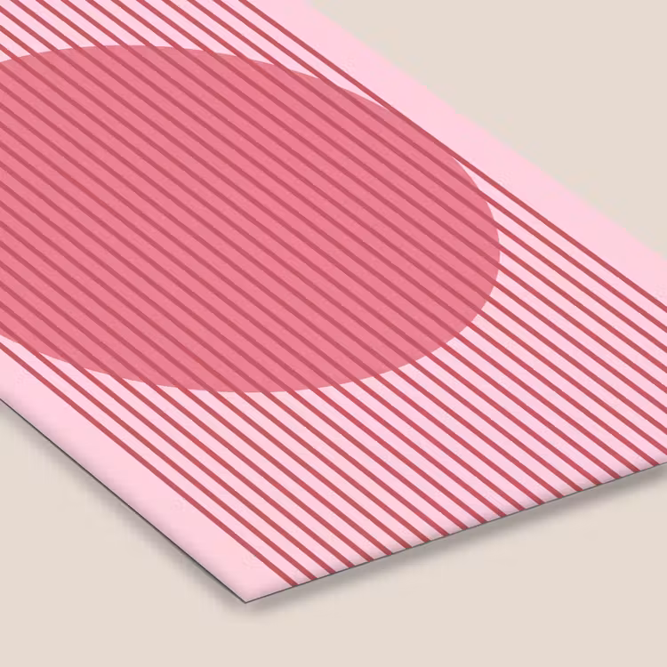 Abstract - Strepen - Ovaal - Roze - Modern fotolijst zwart zonder passe partout klein -zsfeer6