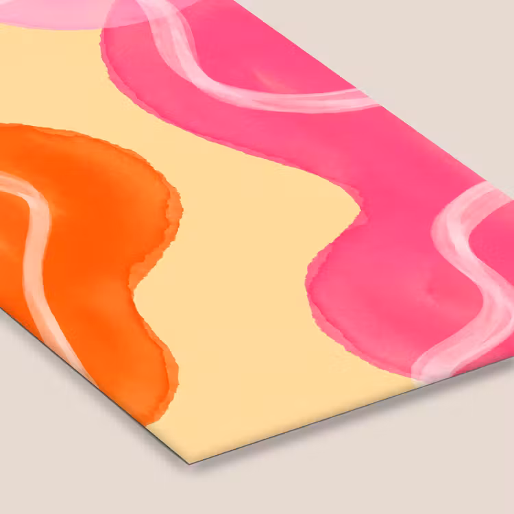 Abstract - Aquarel - Organisch - Oranje - Roze fotolijst zwart zonder passe partout klein -zsfeer6