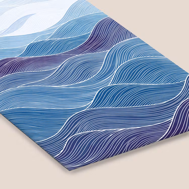 Abstract - Golven - Patroon - Blauw - Modern fotolijst zwart zonder passe partout klein -zsfeer6