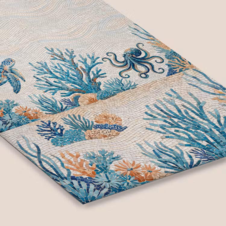 Dieren - Onderwater - Natuur - Mozaïek - Blauw fotolijst zwart zonder passe partout klein -zsfeer6
