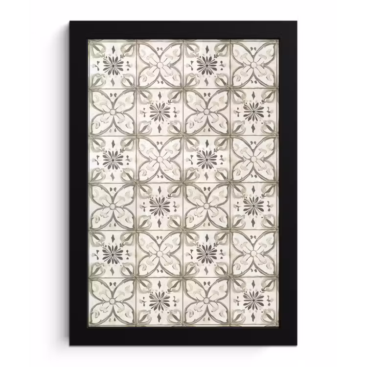 Antiek - Tegel - Beige fotolijst zwart zonder passe partout klein 224 -3d