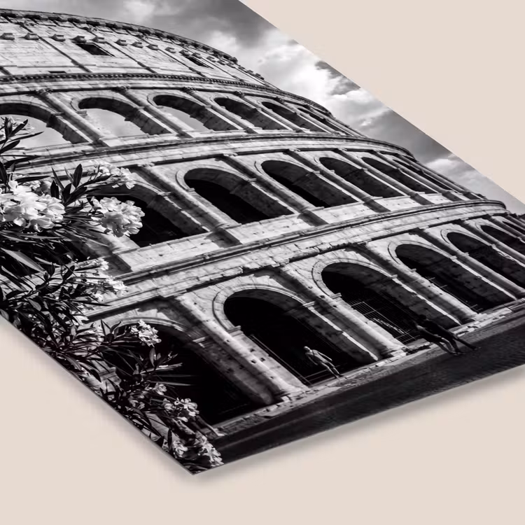 Architectuur - Colosseum - Rome - Historisch - Zwart-wit fotolijst zwart zonder passe partout klein -zsfeer6