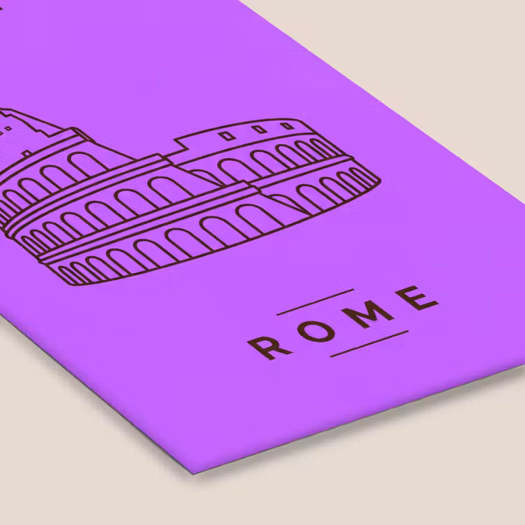 Architectuur - Colosseum - Rome - Minimalistisch - Paars fotolijst zwart zonder passe partout klein -zsfeer6