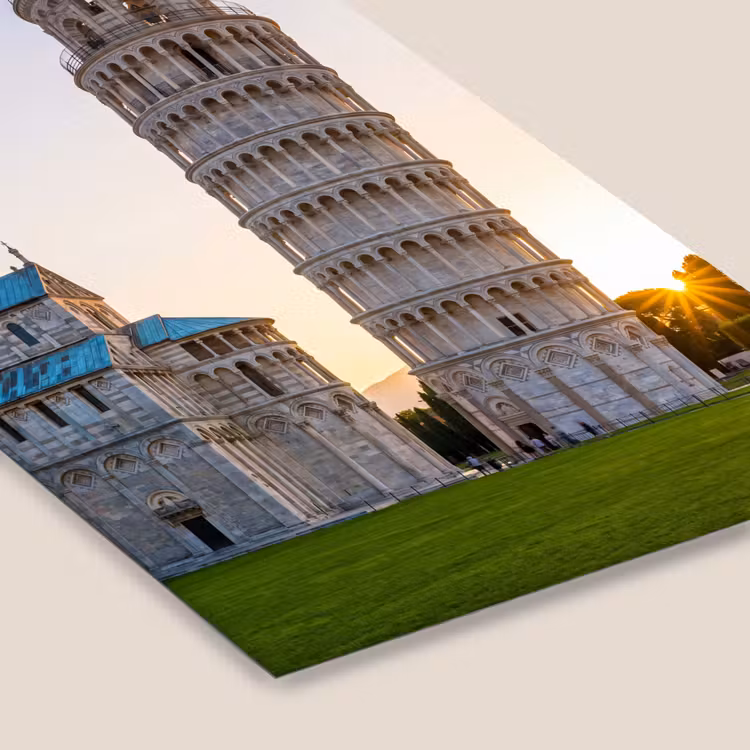 Architectuur - Toren - Pisa - Italië - Zonsondergang fotolijst zwart zonder passe partout klein -zsfeer6