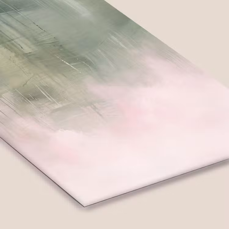 Kunst - Abstract - Modern - Groen - Roze fotolijst zwart zonder passe partout klein -zsfeer6