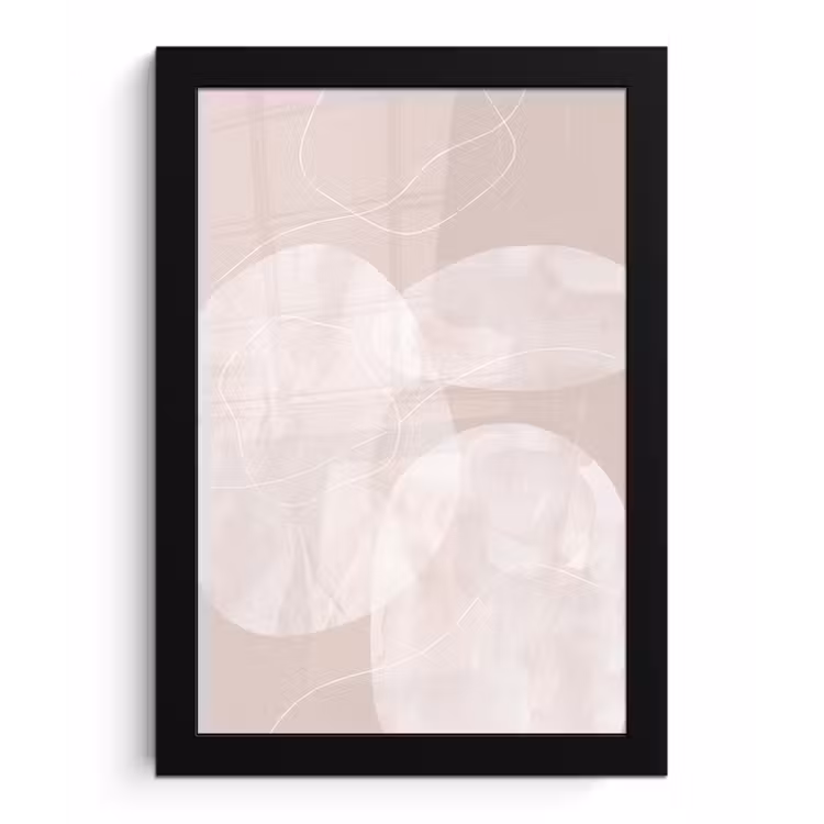 Framed Prints - Art - Lines - Modern - Kunst - Lijnen - Modern fotolijst zwart zonder passe partout klein