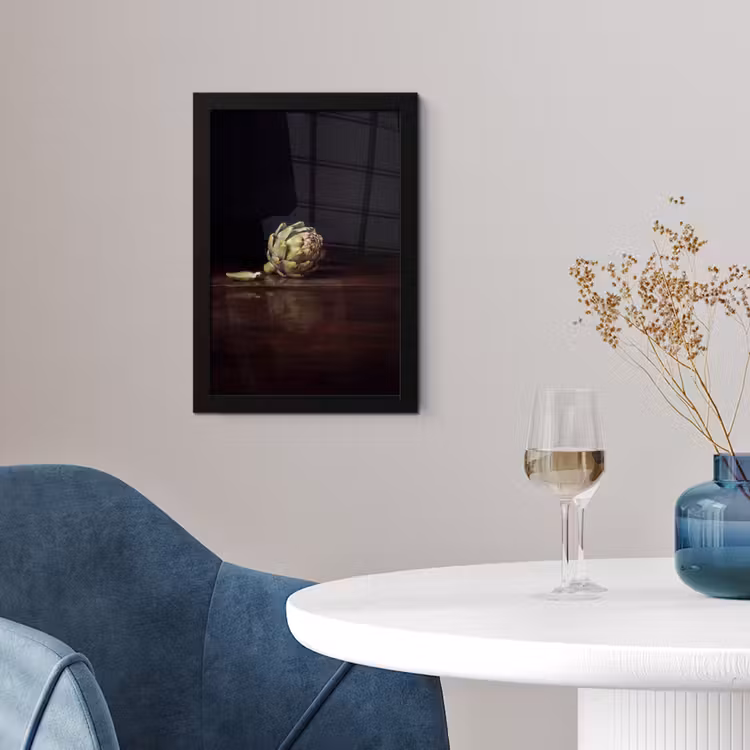 Framed Prints - Artichoke - Food - Classic - Artichok - Eten - Klassiek fotolijst zwart zonder passe partout klein