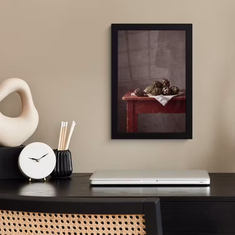 Framed Prints - Artichoke - Food - Rustic - Artisjok - Eten - Rustiek fotolijst zwart zonder passe partout klein