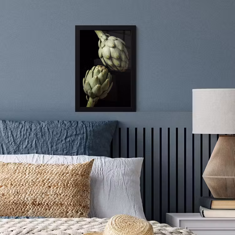 Framed Prints - Artichoke - Green - Food - Artisjok - Groen - Eten fotolijst zwart zonder passe partout klein