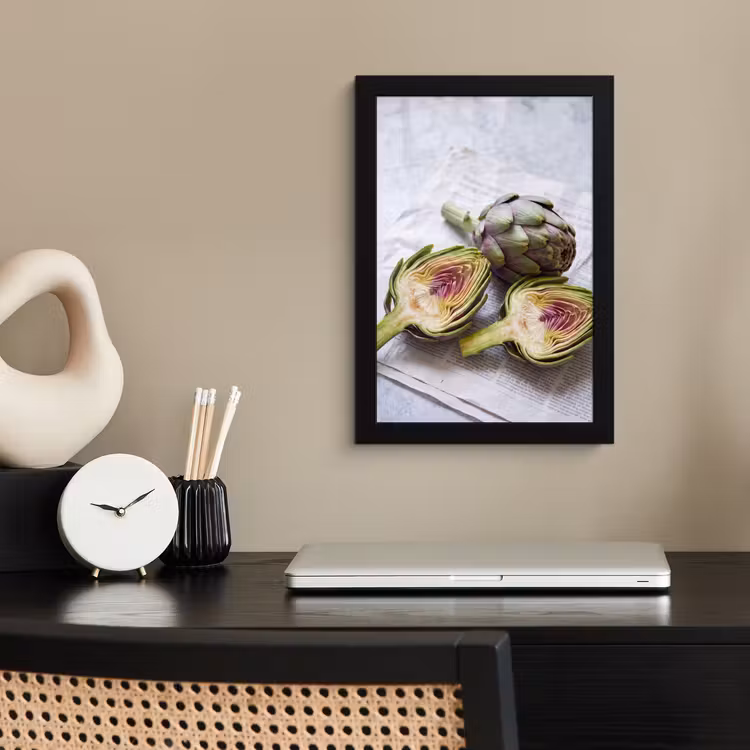 Framed Prints - Artichoke - Sliced - Food - Artisjok - Doorgesneden - Eten fotolijst zwart zonder passe partout klein