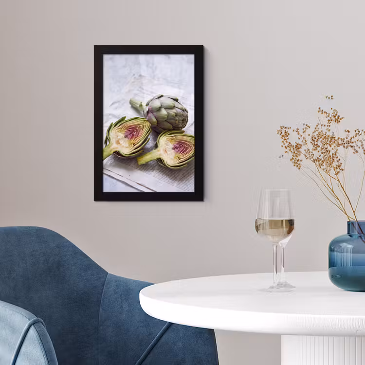 Framed Prints - Artichoke - Sliced - Food - Artisjok - Doorgesneden - Eten fotolijst zwart zonder passe partout klein