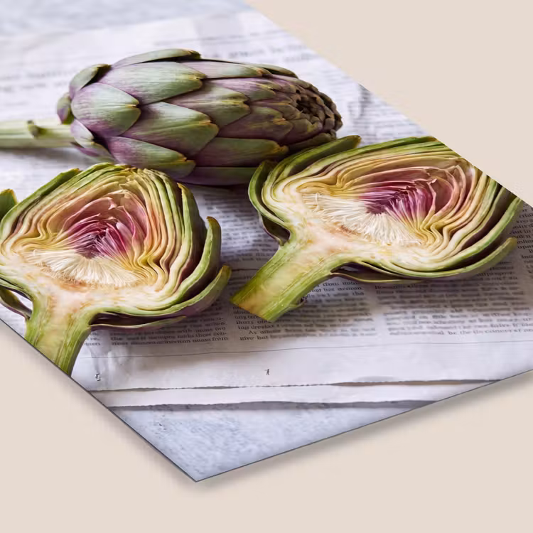 Framed Prints - Artichoke - Sliced - Food - Artisjok - Doorgesneden - Eten fotolijst zwart zonder passe partout klein