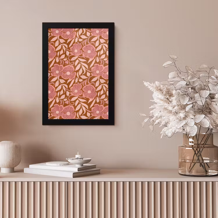 Sfeer - Bloemen - Roze fotolijst zwart zonder passe partout klein 224 -sfeer5