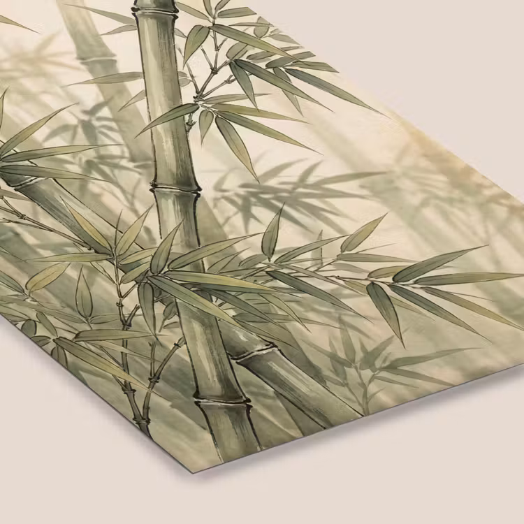 Bamboe - Bladeren - Aziatisch - Groen - Natuur fotolijst zwart zonder passe partout klein -zsfeer6