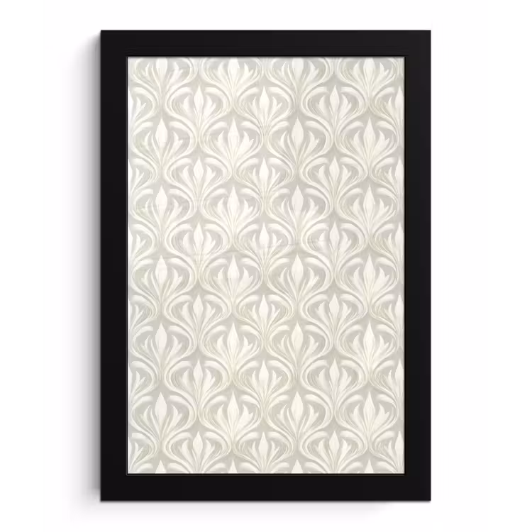 Barok - Patroon - Beige fotolijst zwart zonder passe partout klein 224 -3d