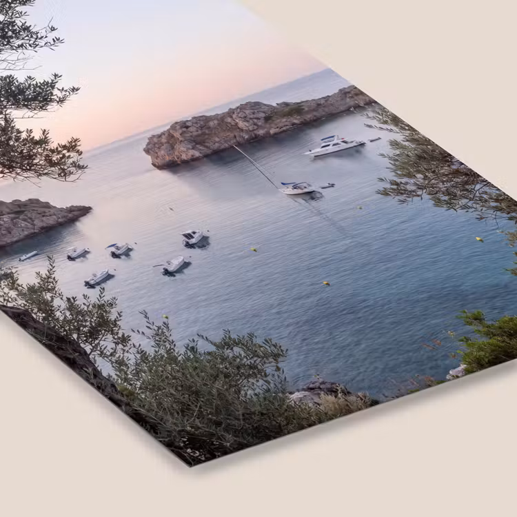 Framed Prints - Bay - boats - sunset - Baai - boten - zonsondergang fotolijst zwart zonder passe partout klein