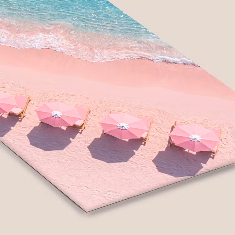 Strand - Roze zand - Zee - Zomer - Natuur fotolijst zwart zonder passe partout klein -zsfeer6