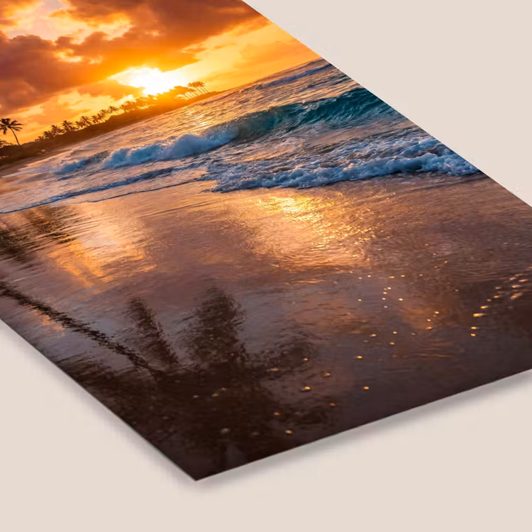 Strand - Zonsopgang - Tropisch - Natuur - Oranje fotolijst zwart zonder passe partout klein -zsfeer6