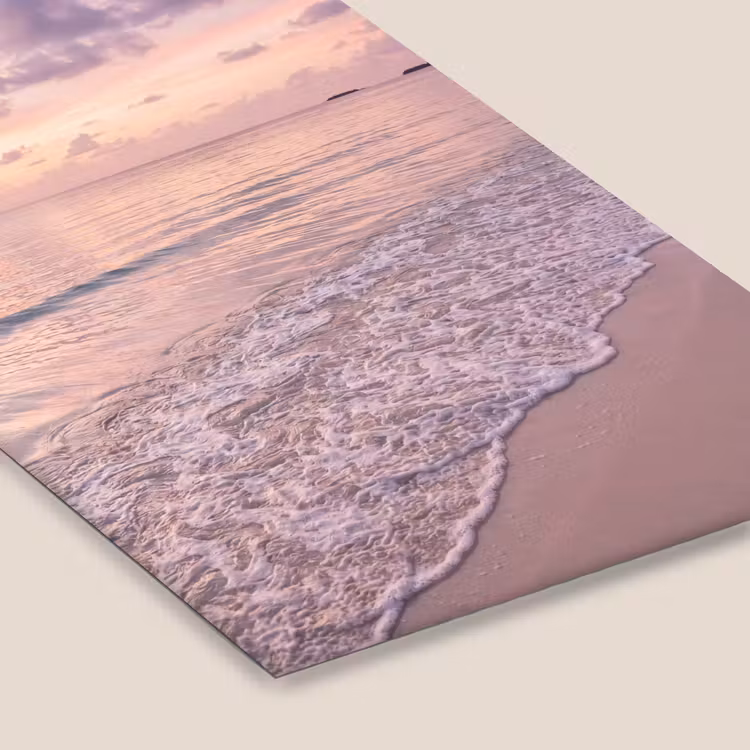 Strand - Zonsondergang - Natuur - Minimalistisch - Roze fotolijst zwart zonder passe partout klein -zsfeer6