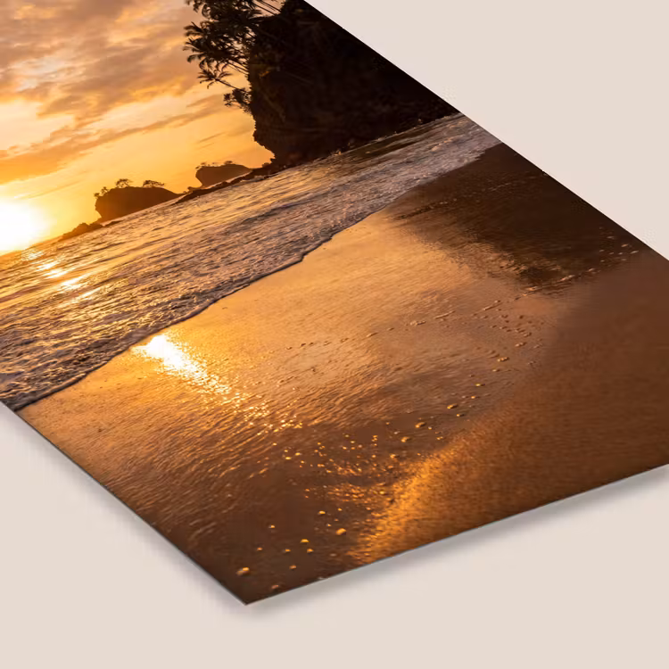 Strand - Zonsondergang - Natuur - Tropisch - Oranje fotolijst zwart zonder passe partout klein -zsfeer6