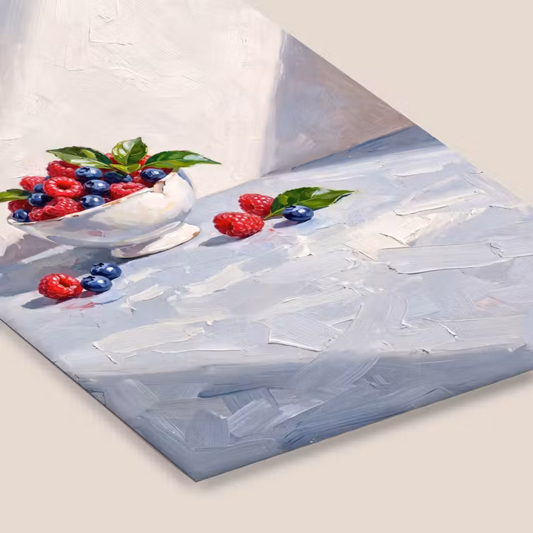 Framed Prints - Berries - Bowl - Food - Bessen - Kom - Eten fotolijst zwart zonder passe partout klein