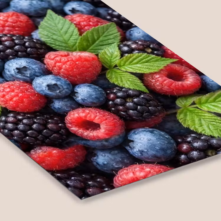 Bessen - Vers - Waterdruppels - Kleurrijk - Eten fotolijst zwart zonder passe partout klein -zsfeer6