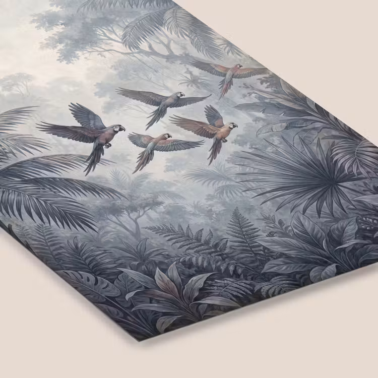 Vogel - Vliegend - Jungle - Vintage - Dieren fotolijst zwart zonder passe partout klein -zsfeer6