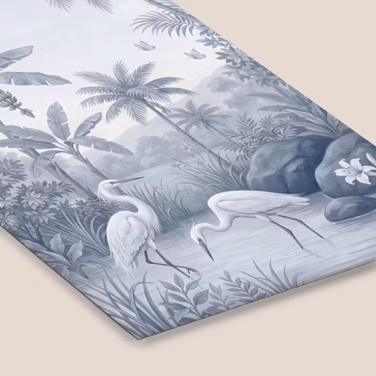 Vogel - Water - Tropisch - Natuur - Blauw fotolijst zwart zonder passe partout klein -zsfeer6