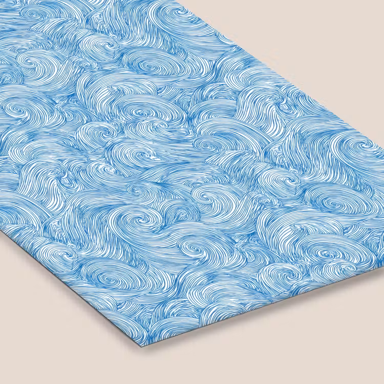 Blauw - Wit - Spiraal - Golven - Lijnen fotolijst zwart zonder passe partout klein 224 -zsfeer6
