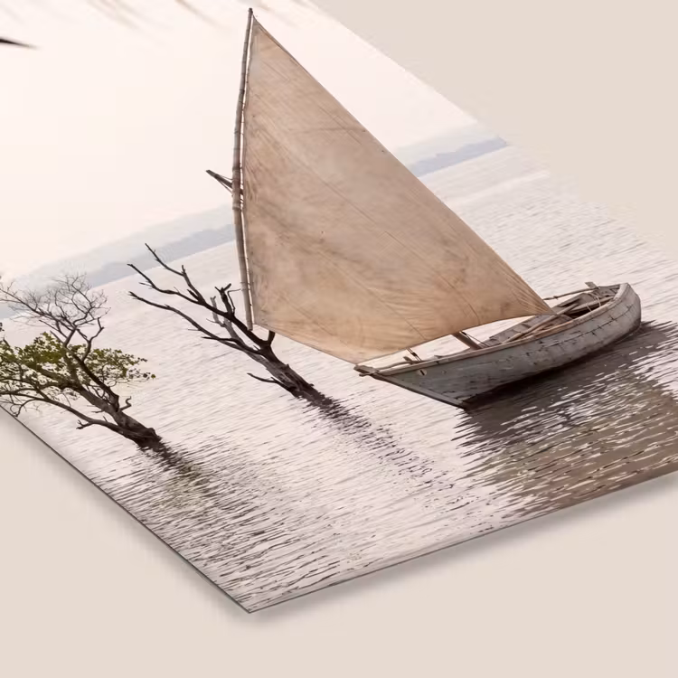 Boot - Zeil - Water - Tropisch - Natuur fotolijst zwart zonder passe partout klein -zsfeer6