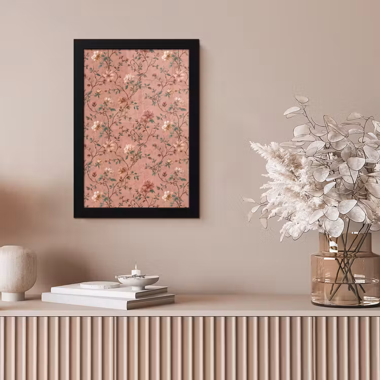 Botanisch - Bloemen - Roze fotolijst zwart zonder passe partout klein 224 -sfeer5