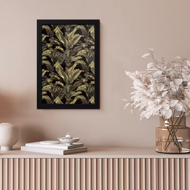 Botanisch - Bladeren - Groen fotolijst zwart zonder passe partout klein 224 -sfeer5