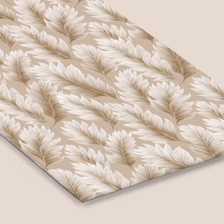 Botanisch - Patroon - Beige fotolijst zwart zonder passe partout klein 224 -zsfeer6