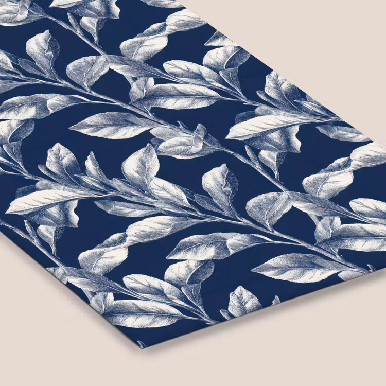 Botanisch - Patroon - Blauw fotolijst zwart zonder passe partout klein 224 -zsfeer6