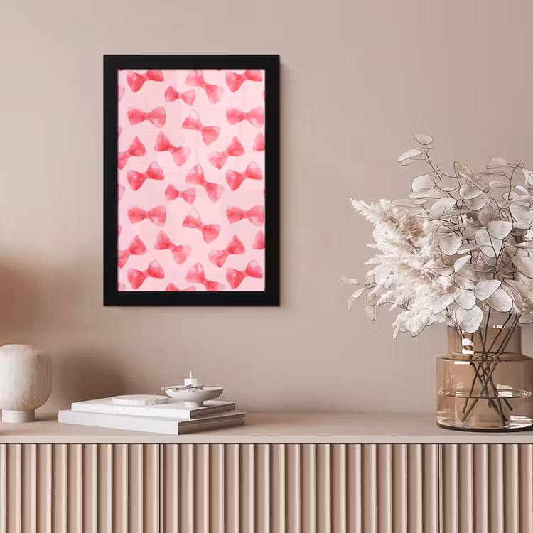 Strikken - Aquarel - Roze fotolijst zwart zonder passe partout klein 224 -sfeer5