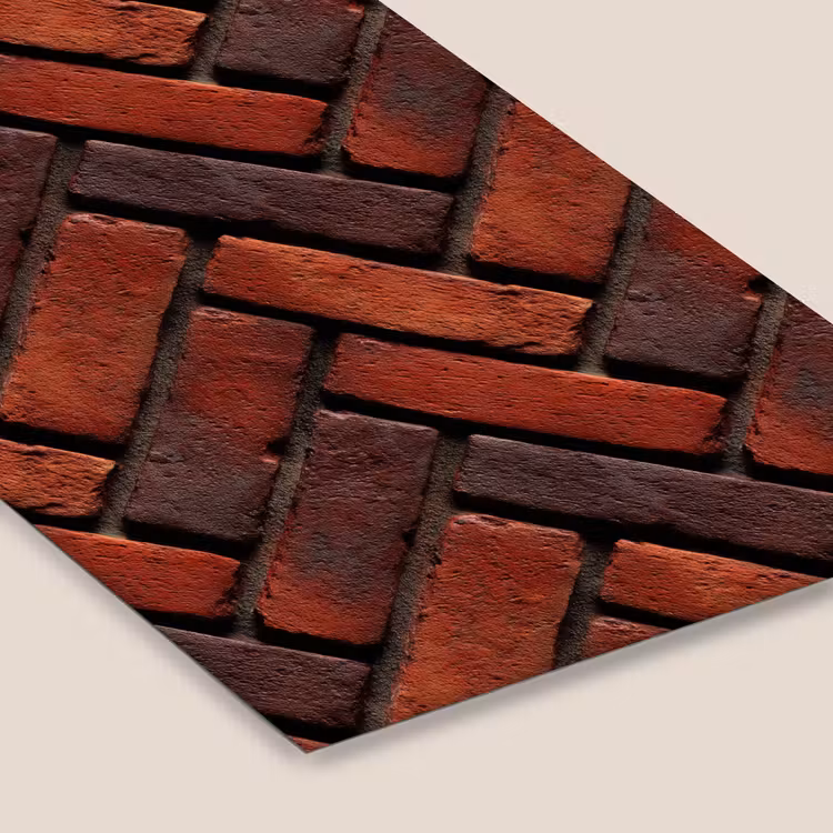 Bakstenen - Visgraat - Structuur - Roodbruin fotolijst zwart zonder passe partout klein 224 -zsfeer6