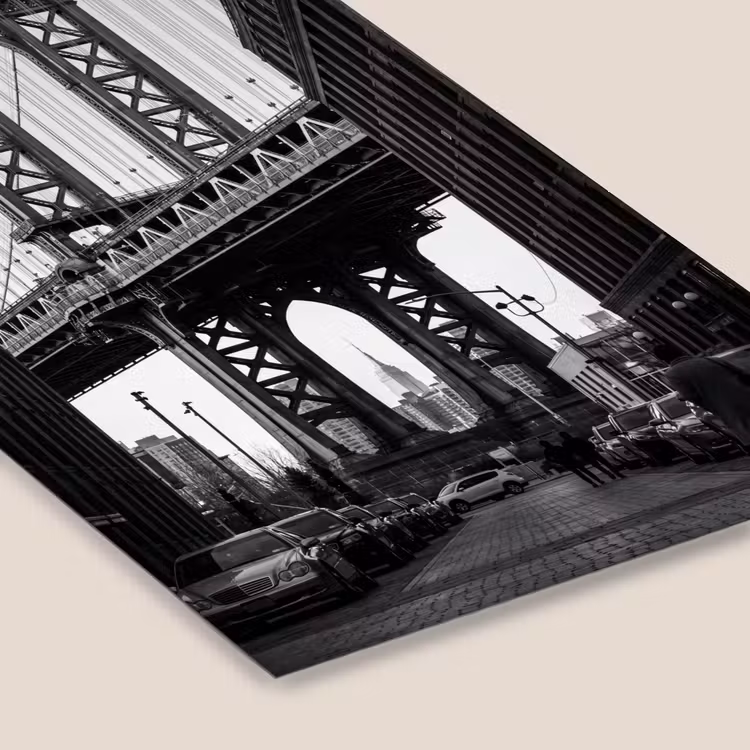 Brug - Stad - Architectuur - Modern - Zwart-wit fotolijst zwart zonder passe partout klein -zsfeer6