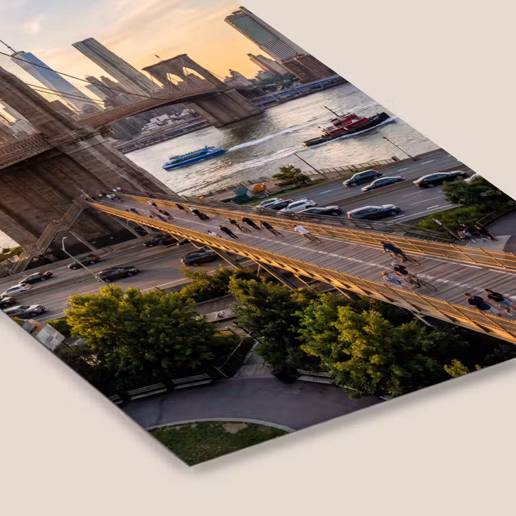 Brug - Rivier - Stad - Zonsondergang - Architectuur fotolijst zwart zonder passe partout klein -zsfeer6