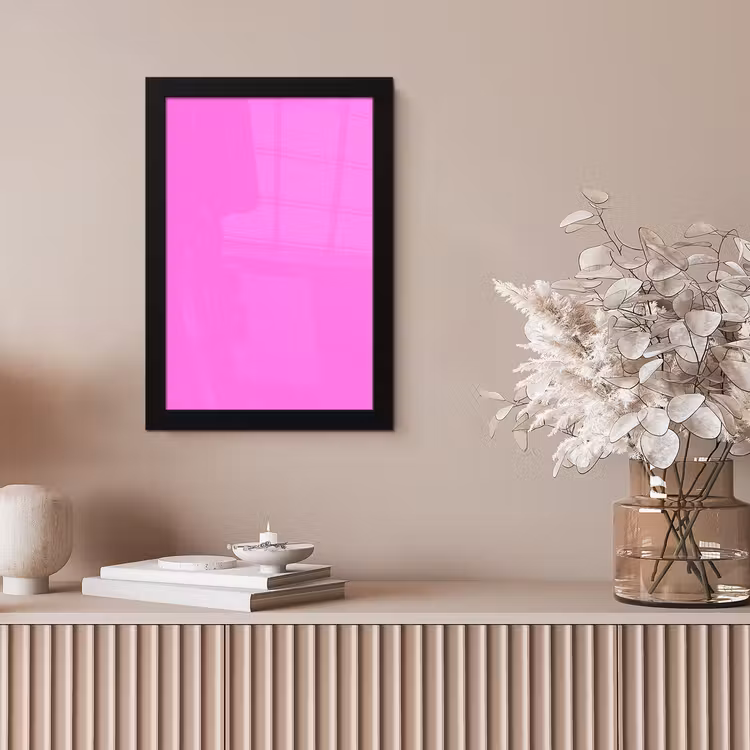 Bright - Orchid - Roze fotolijst zwart zonder passe partout klein 224 -sfeer5