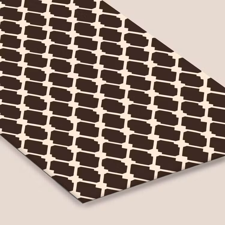 Bruin - Ruitpatroon - Geometrisch fotolijst zwart zonder passe partout klein 224 -zsfeer6